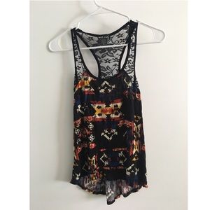 Aztec print, Racer-back tank top